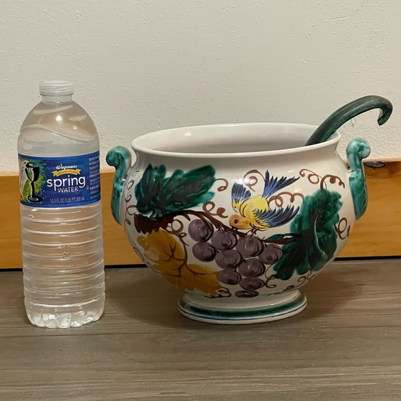 Fratelli Fanciullacci Tureen Made in Italy Birds with Grapes & Leaves - Picture 5 of 11